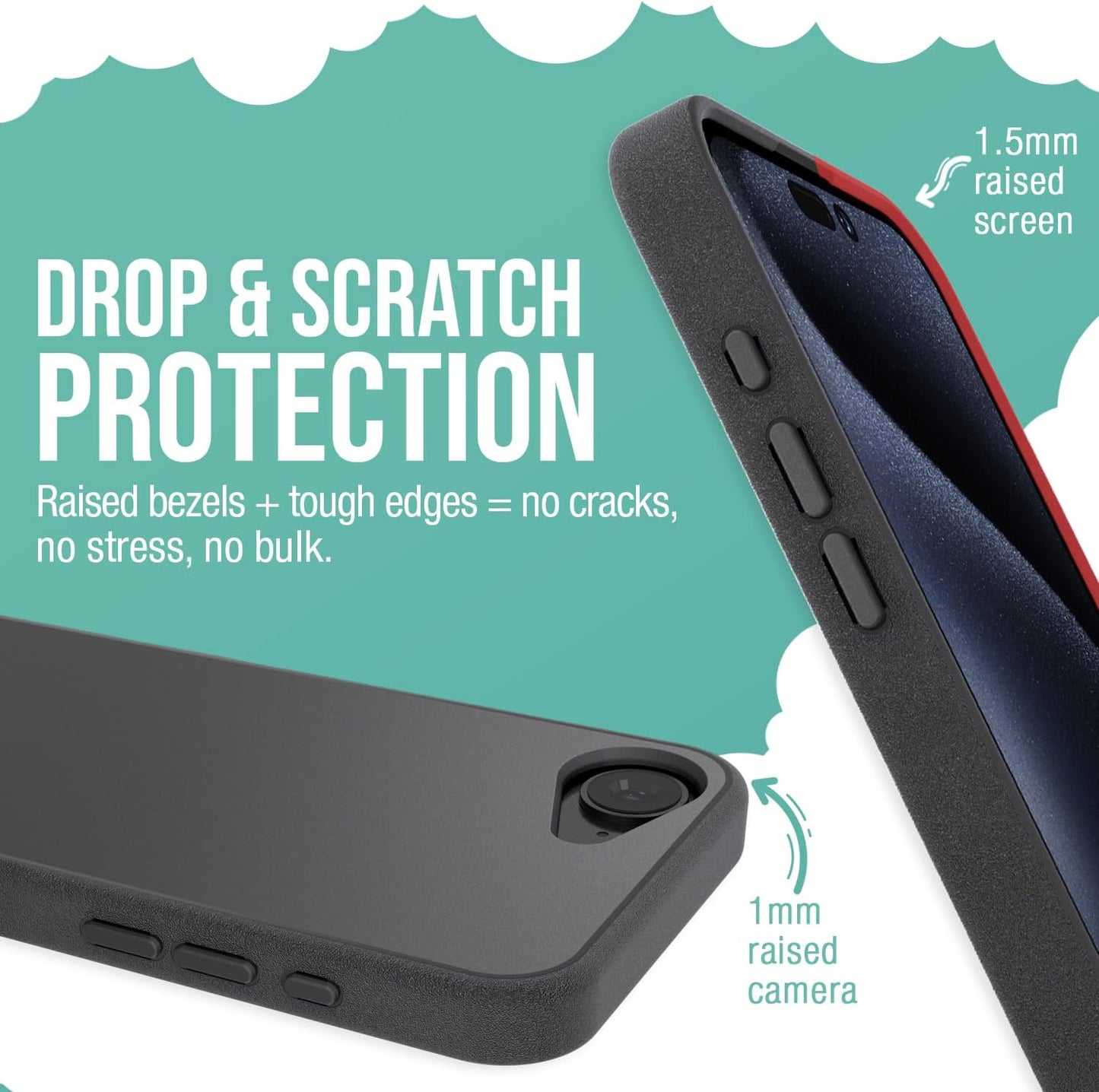 ® Iphone 16E Magsafe Case - Gripmunk Magnetic Slim Case [Lightweight + Protective] Thin Grip Cover with Microfiber Lining for Apple Iphone 16E 2025 - Black Tie Affair
