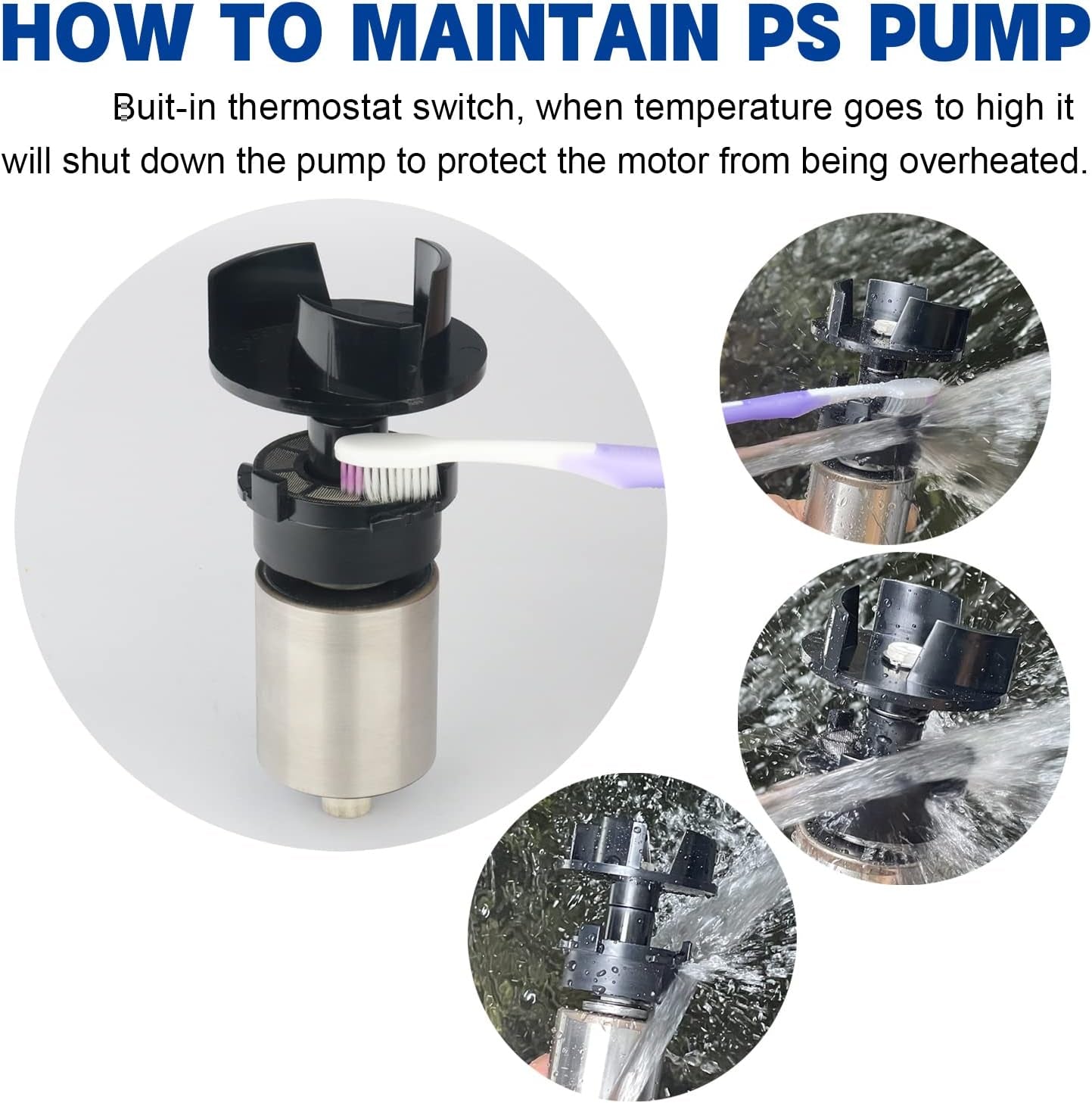 (7000GPH-320W, UL Listed) High Flow Submersible Water Pump - Pond Pump - Submersible Pump - Water Fountain Pump - Aquarium Pump,Ps- 7000 TRUCK DRIVER