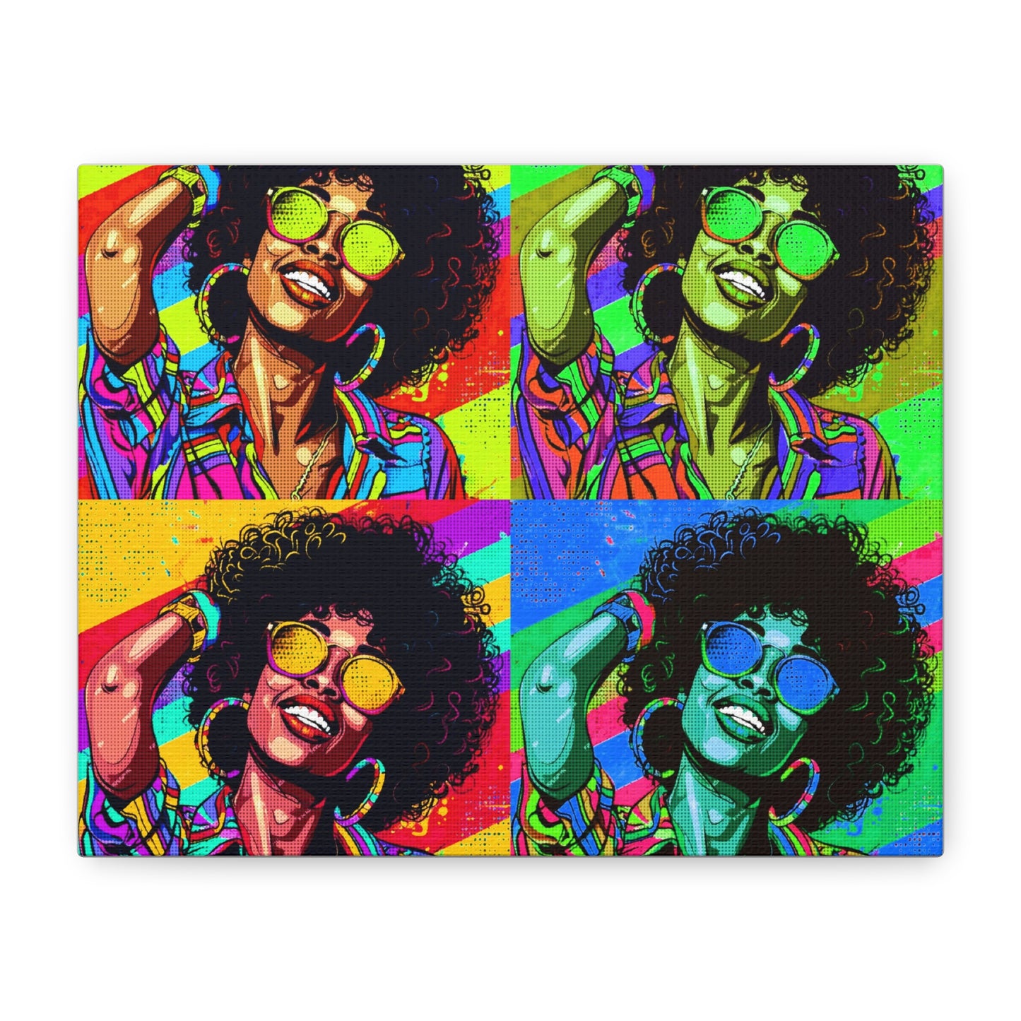 BLACK BEAUTY COLORFULL ANDY WARHOL STYLE Matte Canvas, Stretched, 1.25"