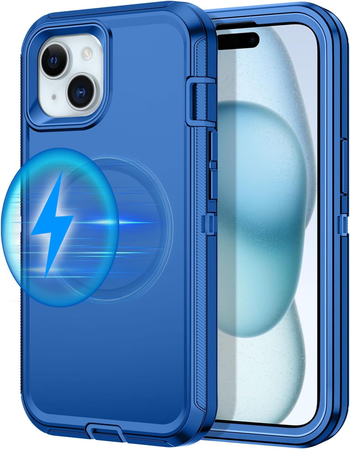 For Iphone 16E Case [Compatible with Magsafe] Shockproof 3-Layer Full Body Protection [Without Screen Protector] Rugged Heavy Duty Cover Case for Apple Iphone 16E 6.1",Turquoise