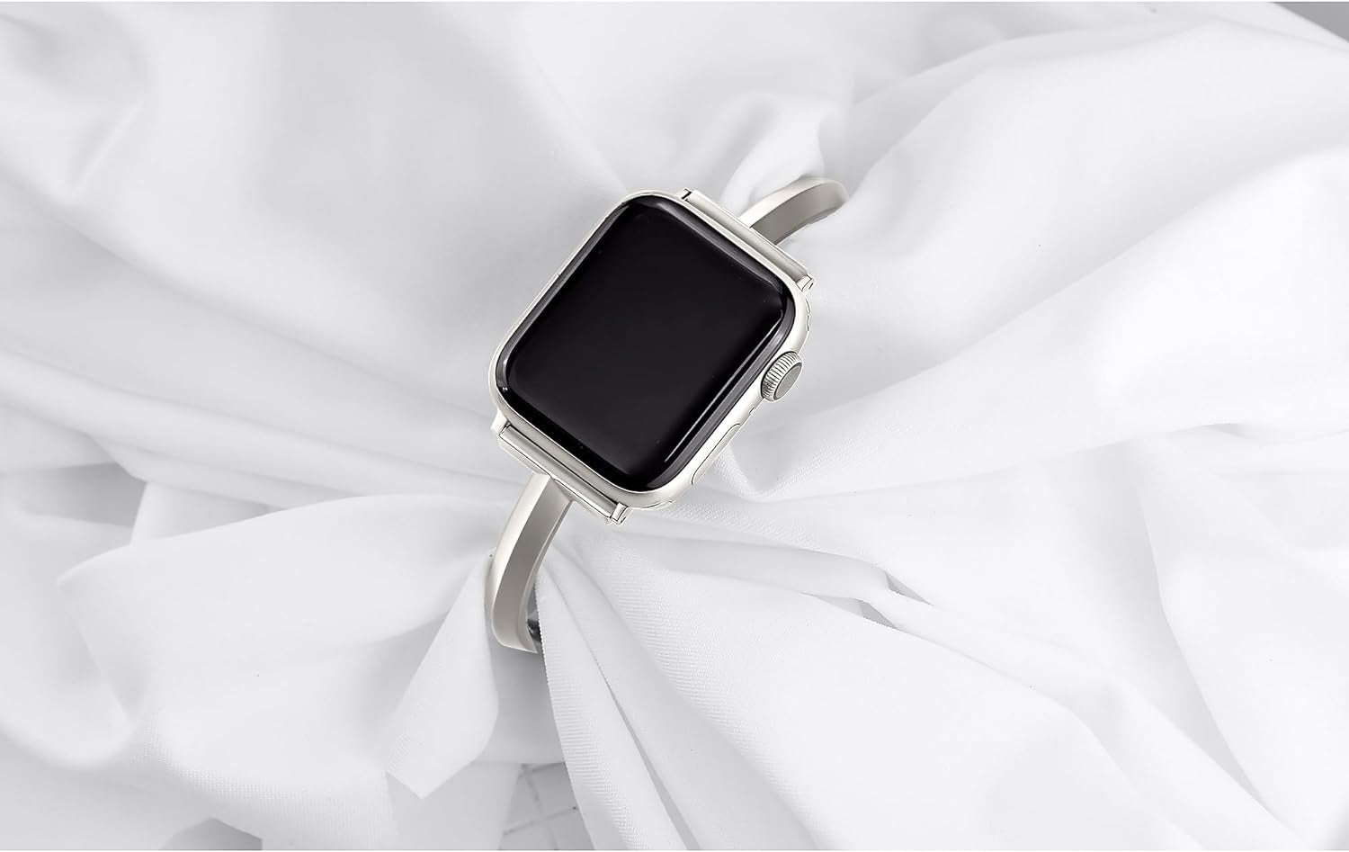 Stainless Steel Band Compatible with Apple Watch Band 38Mm 40Mm 41Mm 42Mm 44Mm 45Mm Iwatch SE Series 9 8 7 6 5 4 3 2 1, Slim Versatile Bangle Bracelet for Women