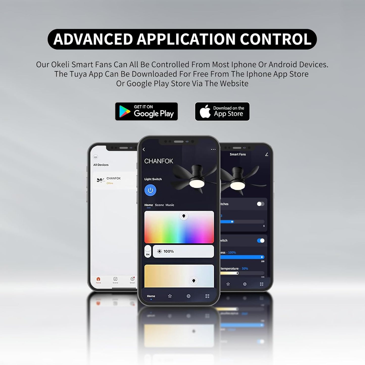 Alexa Smart Ceiling Fan with Alexa/Google Assistant/App Control - 28'' Black Modern LED Small Ceiling Fan with Lights and Remote, 6 Speed Dimmable Low Profile Ceiling Fan for Redroom