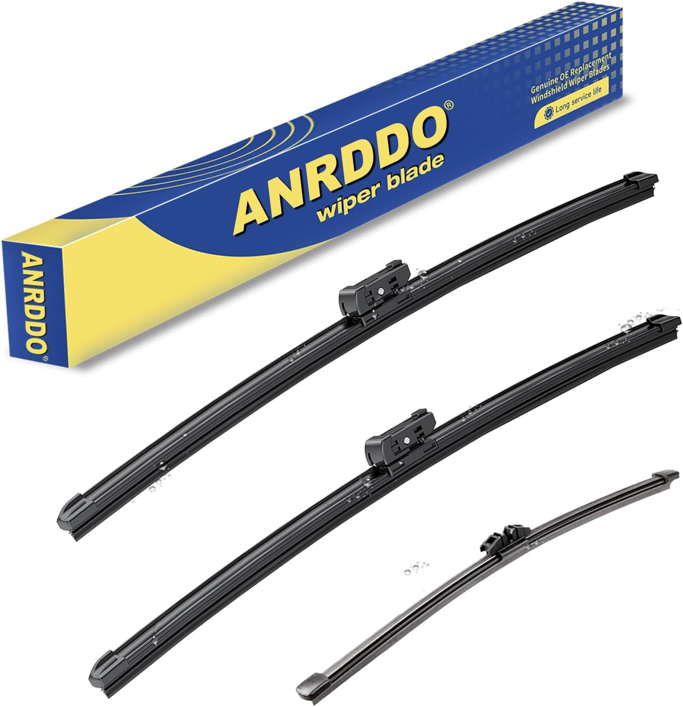 3 Wipers Factory Replacement for Toyota Rav4 2013-2018 Original Equipment Windshield Wiper Blades Set 26"+16"+10" (Set of 3)