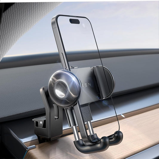 Tesla Phone Mount Holder 2024 [Thick Phone Case Friendly] Tesla Model 3 Model Y Phone Mount Air Vent Holder Adjustable Tesla Phone Holder Fits for All Phones, Tesla Model 3 Y Accessories