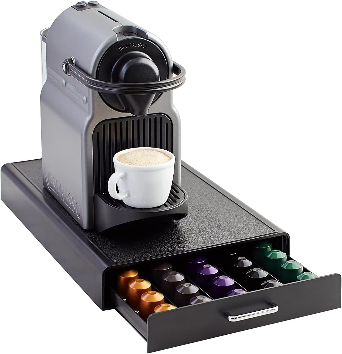 Nespresso Originalline Coffee Pod with 1 Storage Drawer Holder, 50 Capsule Capacity, Black