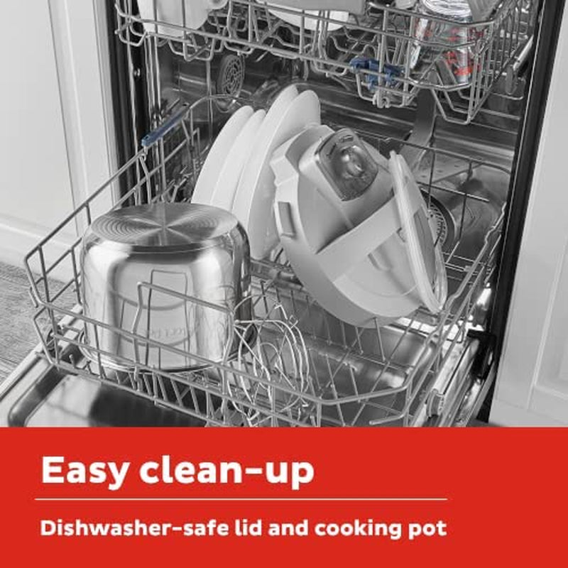 Duo Plus, 6-Quart Whisper Quiet 9-In-1 Electric Pressure Cooker, Slow Rice Steamer, Sauté, Yogurt Maker, Warmer & Sterilizer, Free App with 800+ Recipes, Stainless Steel