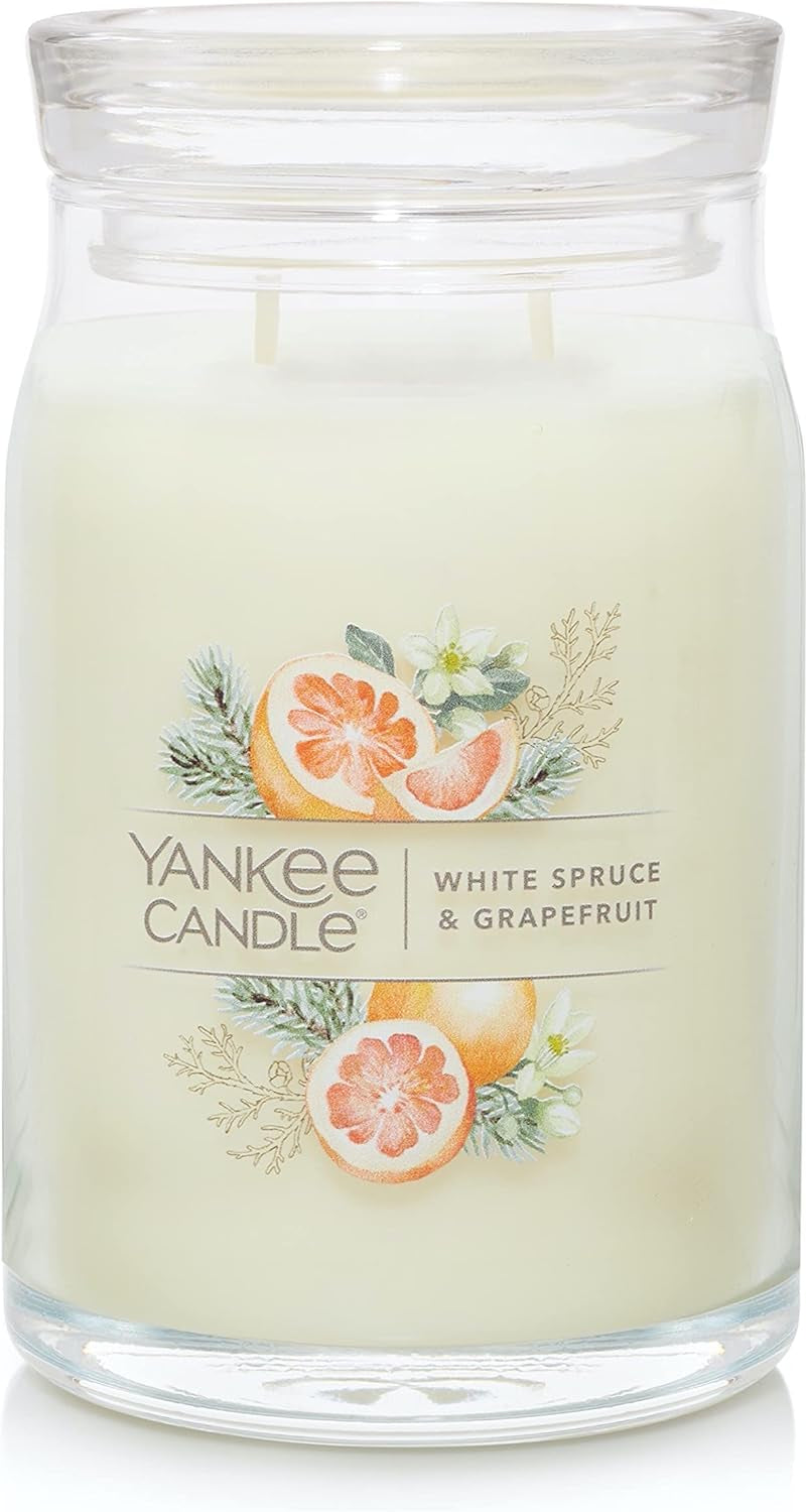 Sage & Citrus Scented, Classic 22Oz Large Jar Single Wick Candle, over 110 Hours of Burn Time, Ideal for Home Decor and Gifts
