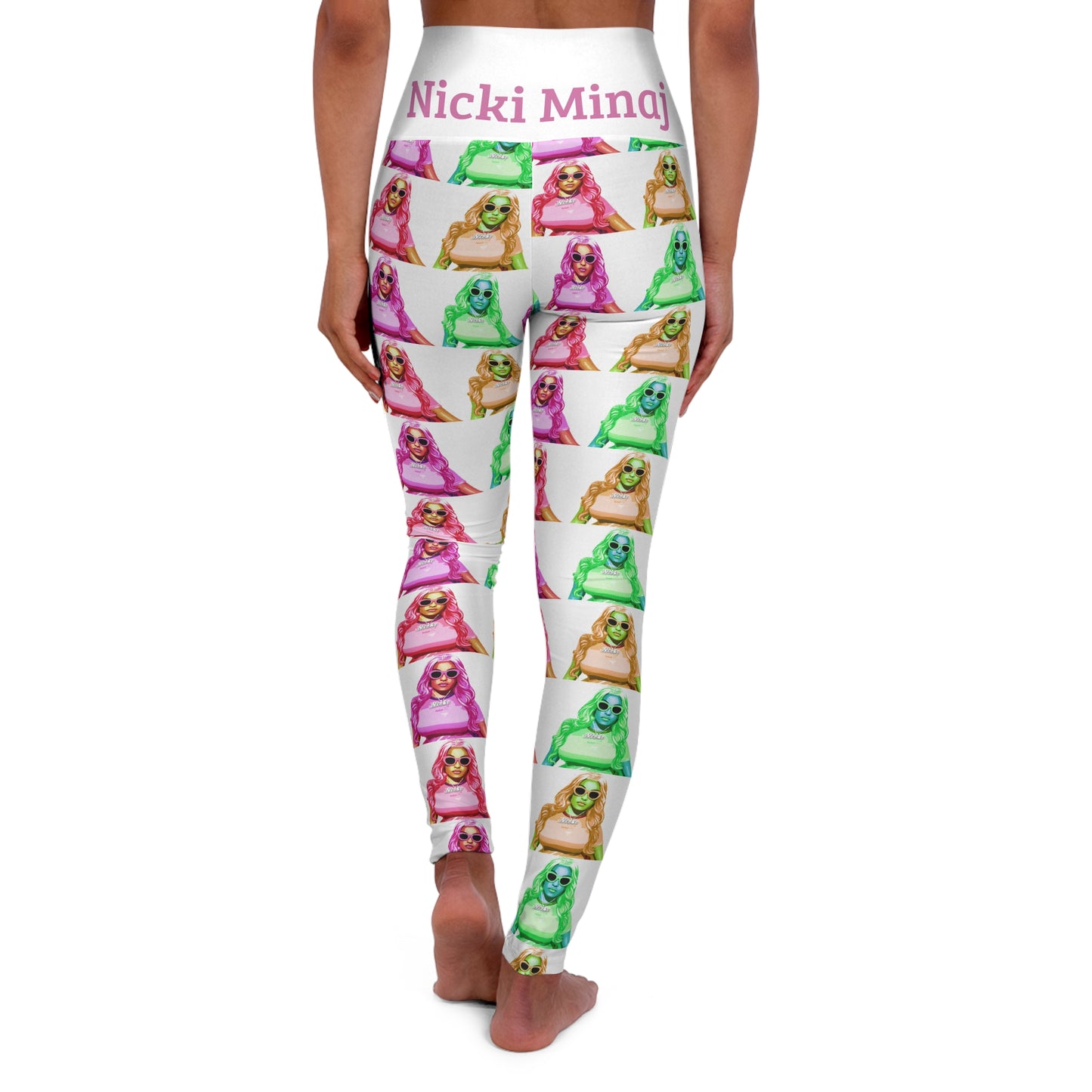 Nicki Minaj Andy Warhol Style Pop Art High Waisted Yoga Leggings