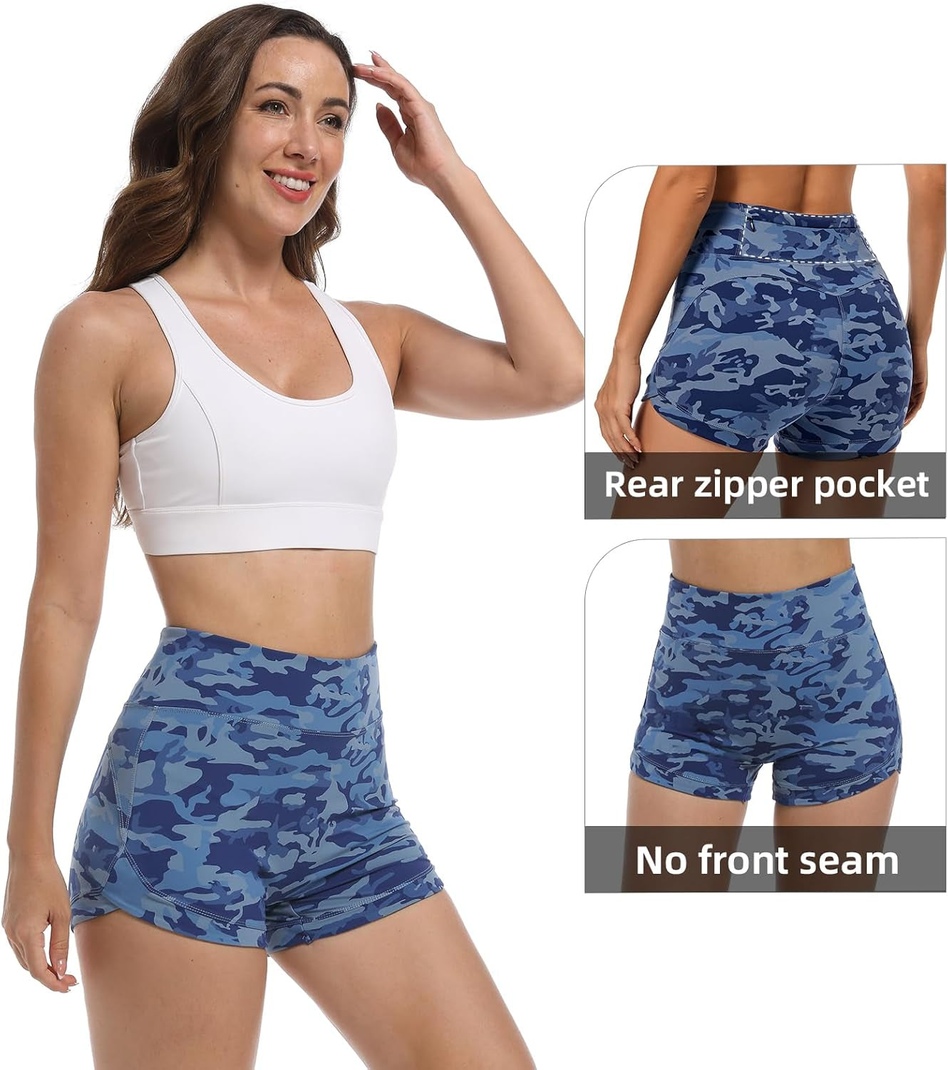 High Waisted Biker Shorts for Women'S with Tummy Control - Women'S Athletic Shorts for Workout Yoga Running,And Gym