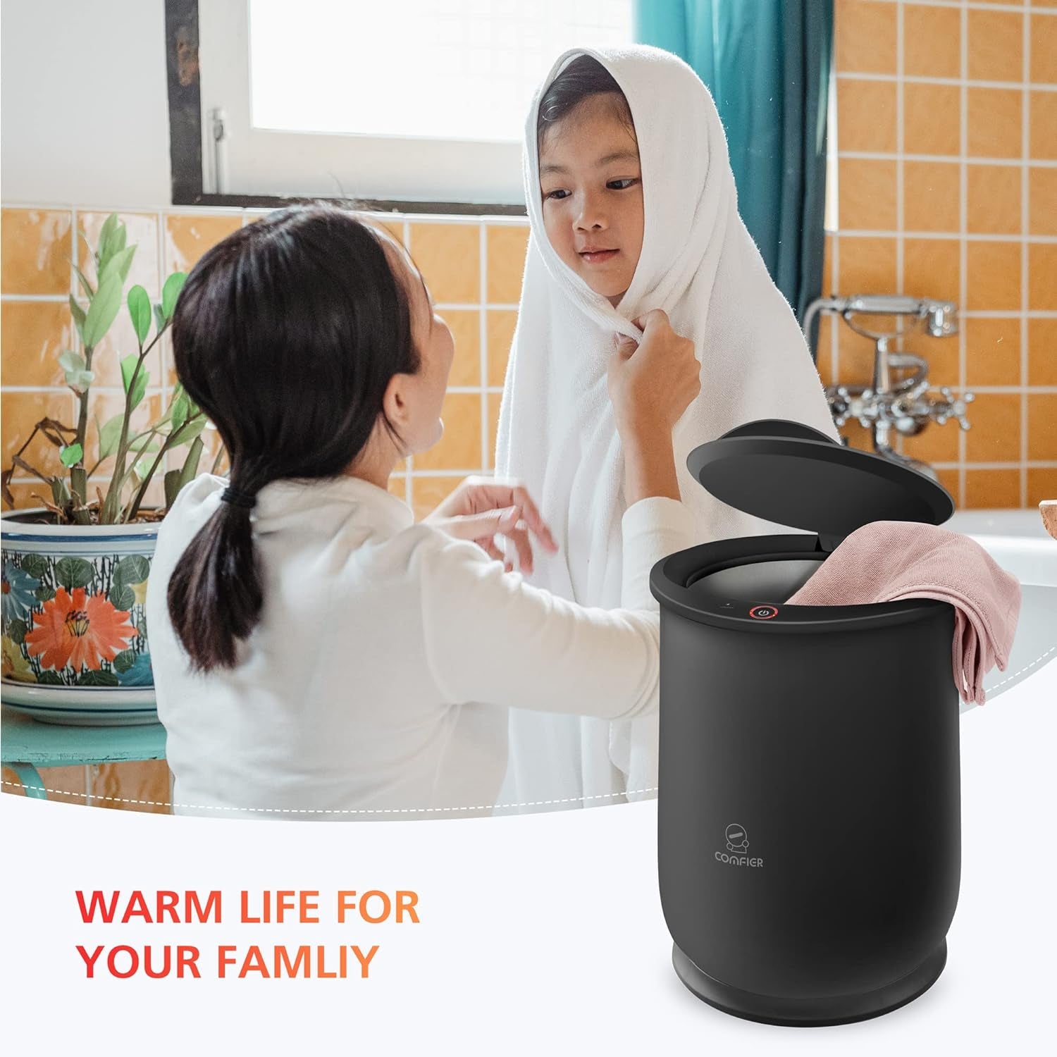 Hot Towel Warmers for Bathroom, Gifts for Dad,Him,Her, Large Towel Warmer, Heat Towels in 10 Minutes, Blanket Warmers for Home, Auto Shut Off, Bathrobes, Baby Blanket(Black)