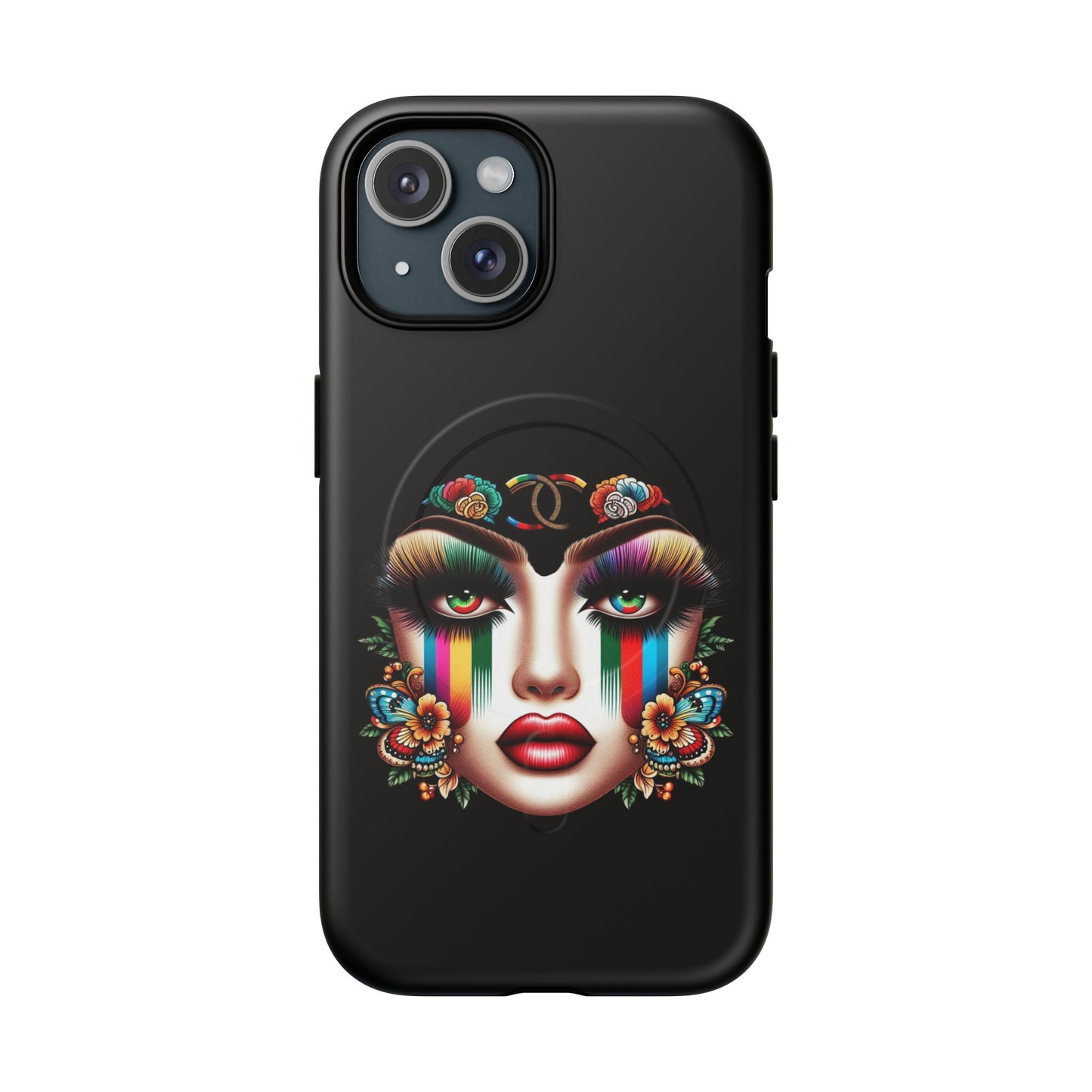 Gucci Inspired Artistic Tough Magnetic Phone Case - Vibrant Lady Design