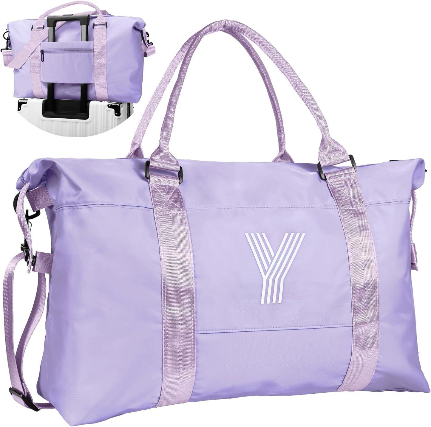 Gifts for Girls - 5 6 7 8 9 10 11 12 13 14 15 16 18 Year Old, Initial Travel Duffel Bag, Girl Personalized Bags, Kids Sports Bag, Monogram Overnight Bag for Kid, Gift for Friend (Letter B)
