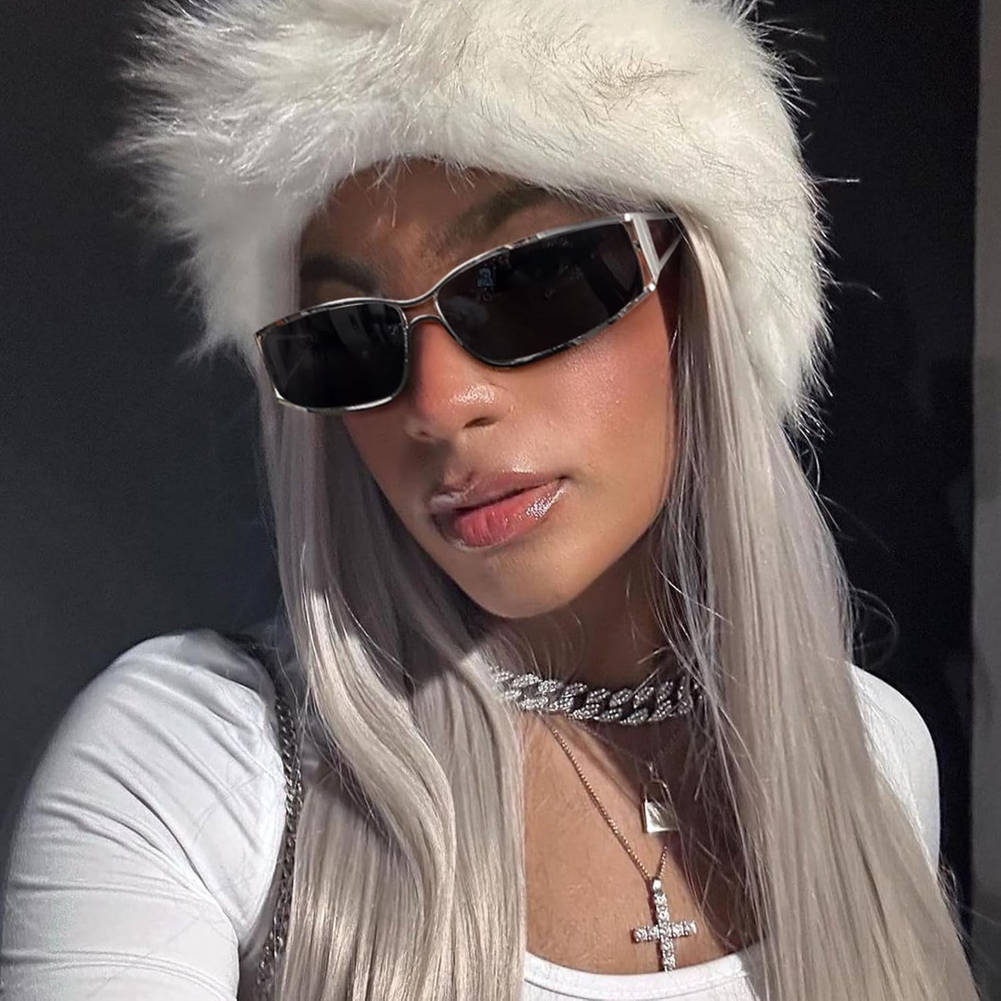 Y2K Sunglasses for Women,Fashion Metal Y2K Glasses,Trendy 2000S Sunglasses Aesthetics Y2K Accessories for Women