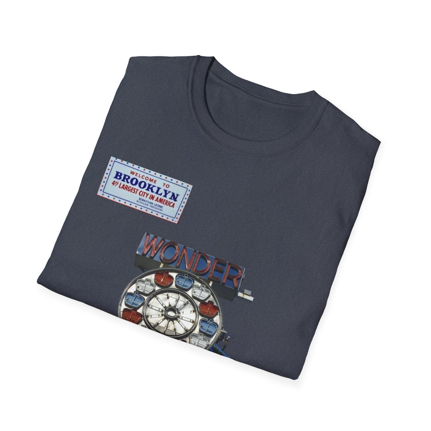 RETRO VINTAGE Wonder Wheel Brooklyn, NY Unisex Softstyle T-Shirt