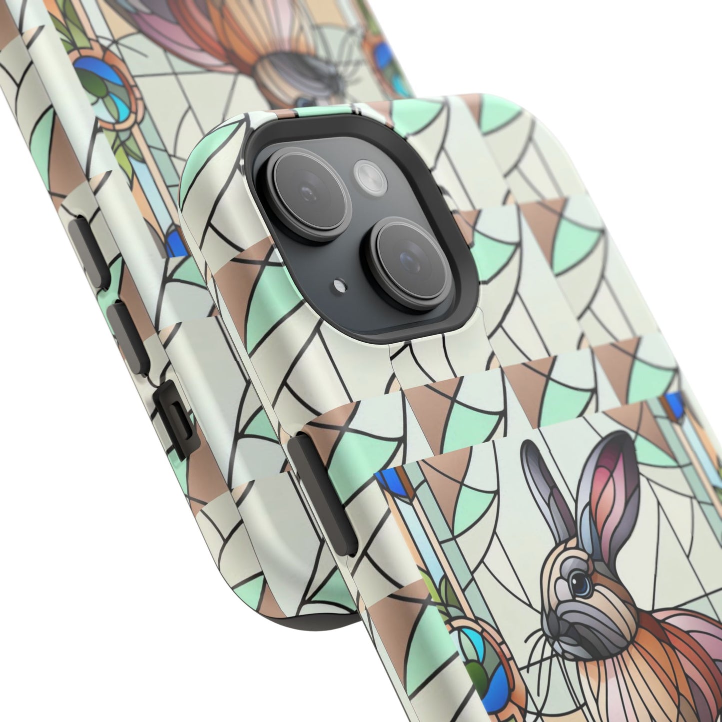 Flemish Giant Rabbit Animal Stained Glass Design Magnetic Tough Cases