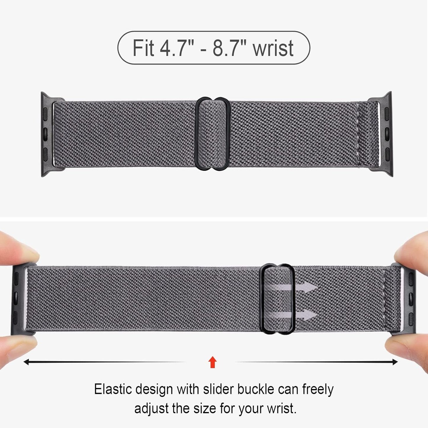 4 Pack Stretchy Solo Loop Compatible with Apple Watch Band 38Mm 40Mm 41Mm 42Mm 44Mm 45Mm 49Mm Women Men, Sport Nylon Elastic Straps Soft Braided Wristbands for Iwatch Series 9 8 7 6 5 4 3 2 1 Ultra SE