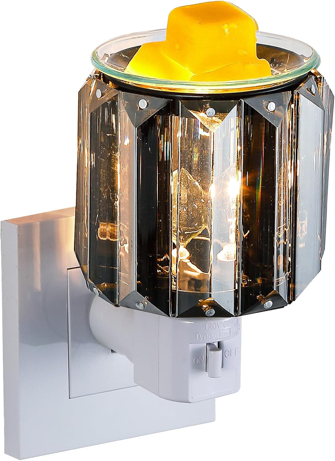 Warmers Pluggable Fragrance Warmer- Decorative Plug-In for Warming Scented Candle (Silver)