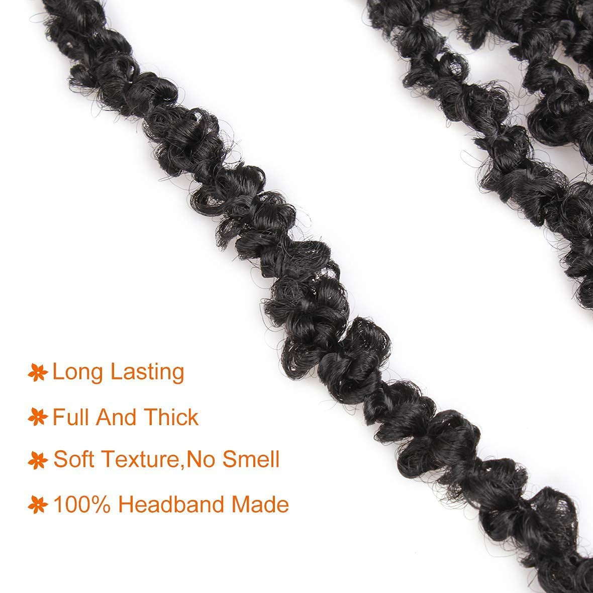 Butterfly Locs Crochet Hair 18 Inch 6 Packs Pre Looped Distressed Crochet Braids Most Natural Hair Extension for Black Women (18 Inch,1B)