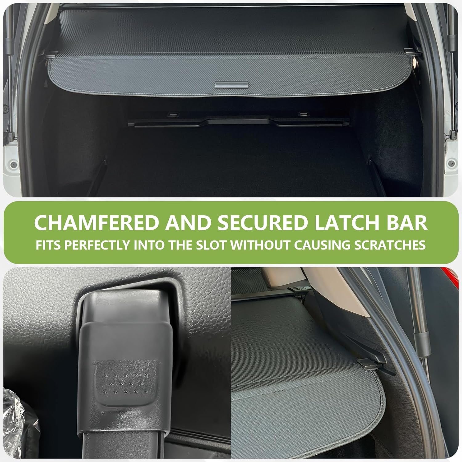 Trunk Cargo Cover for Honda CRV 2023-2025, with Carbon Fiber Texture Ends, anti - Peeping Retractable Security Shade for Privacy, CRV Accessories, 08Z07-3A0-110.