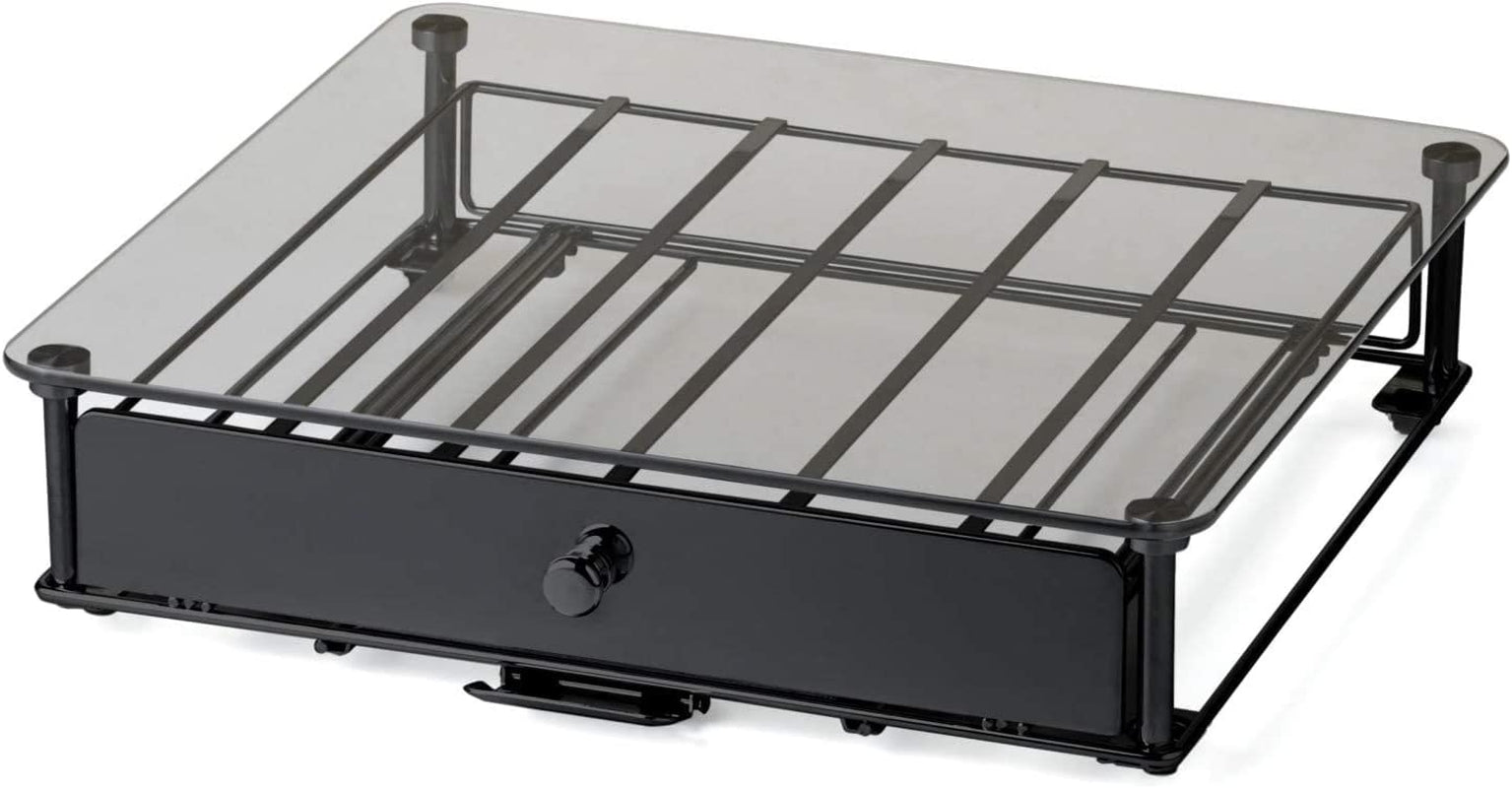 Nifty Coffee Pod Drawer – Compatible with K-Cups, 36 Pod Pack Holder, Non-Rolling, Compact under Coffee Pot Storage Sliding Drawer, Home Kitchen Counter Organizer, Black