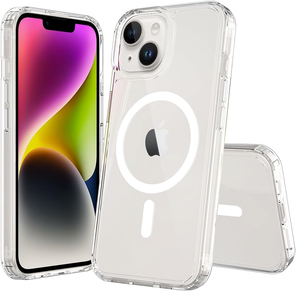 2025 New Magnetic for Iphone 16E Case,Compatible with Magsafe,Military Grade Drop Tested, Shockproof Matte Translucent Hard Back Slim Protective Case.Black Magnetic Circle.
