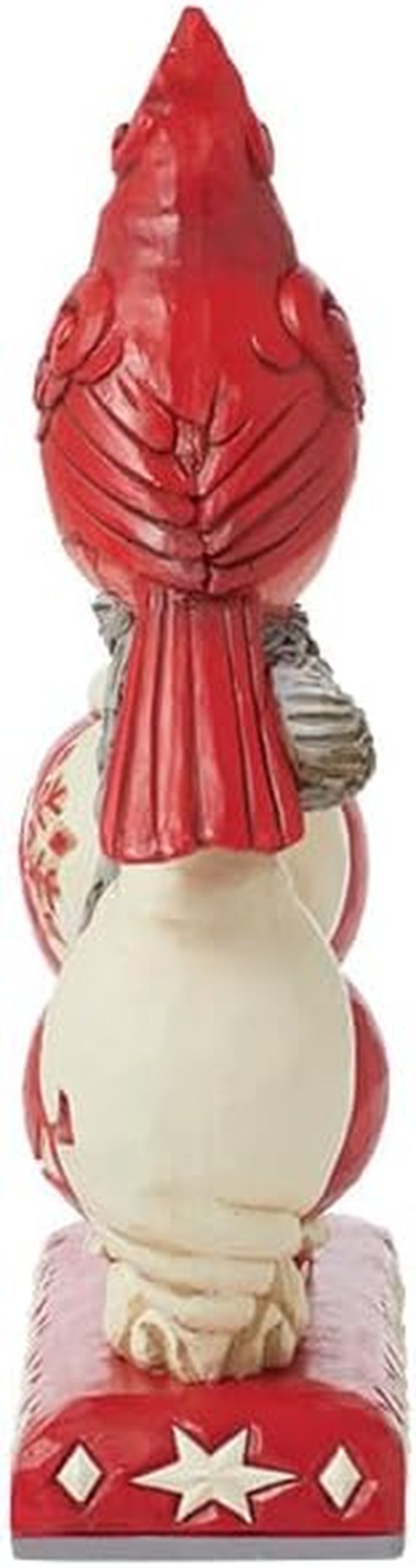 Jim Shore Heartwood Creek Nordic Noel Christmas Cardinal Figurine- Stone Resin Hand Painted Crafted Collectible Figurines Christmas Home Decor Statue, 6.69 Inch
