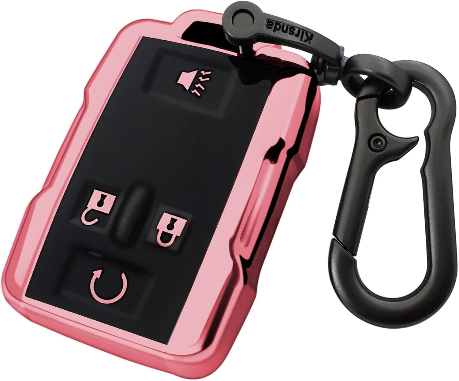 For Chevrolet Key Fob Cover Case with Keychain,Soft TPU Key Shell/Skin,4-Buttons Fit GMC Chevy Colorado Silverado Suburban Tahoe Silverado Remote Key Vehicle Accessories(Red)