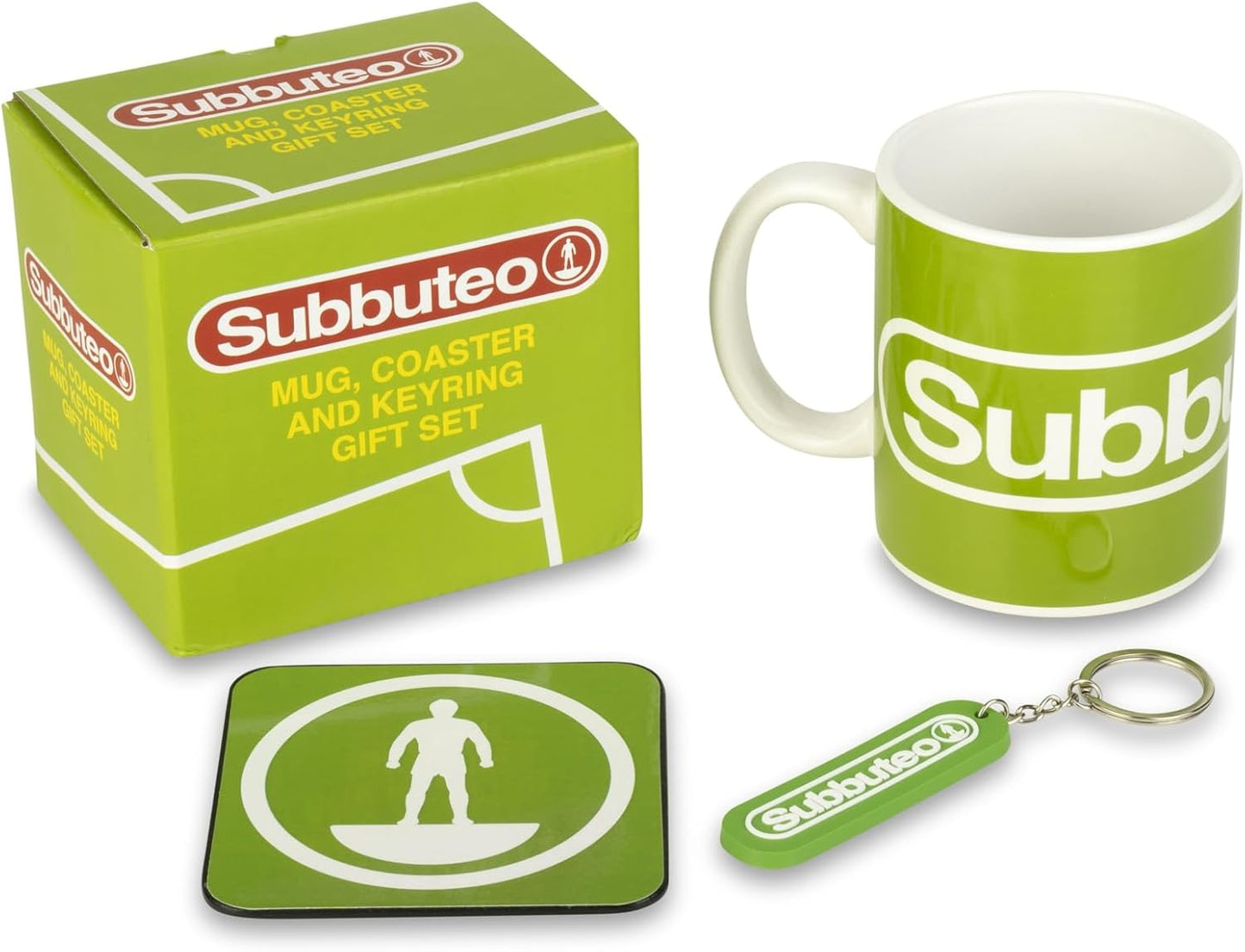 Subbuteo Table Football Soccer Game Official Mug Coaster and Keyring Gift Set UKUK
