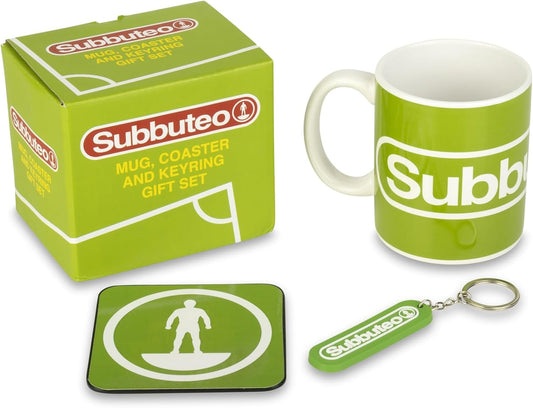 Subbuteo Table Football Soccer Game Official Mug Coaster and Keyring Gift Set UKUK