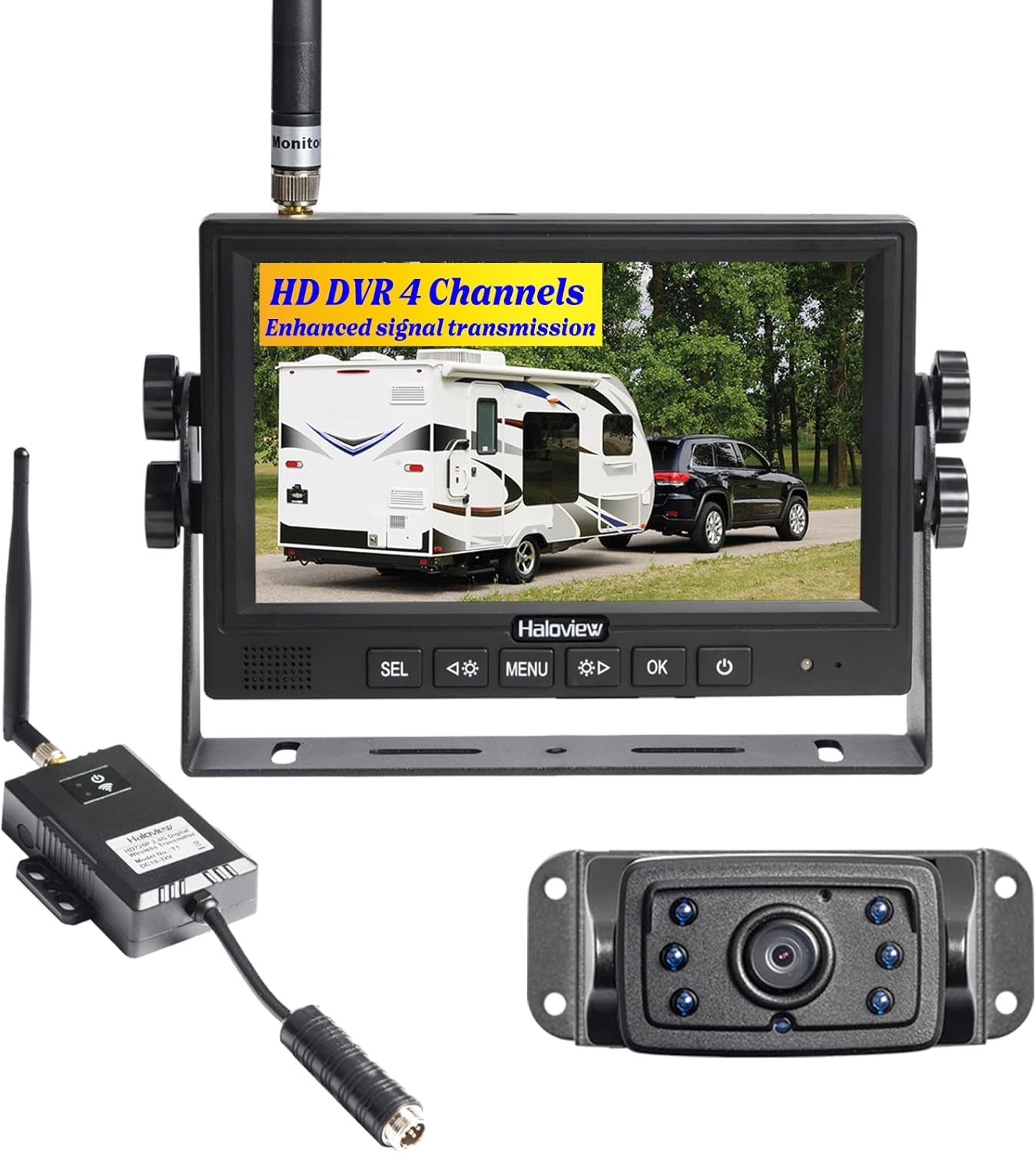 RD7-MINI 7'' 720P Wireless Backup Camera Range Dominator System