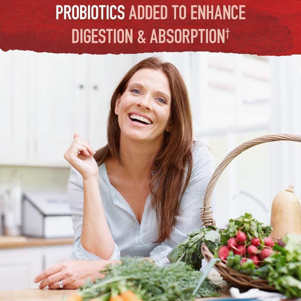 Organics Ashwagandha Stress, Mood & Energy Support Supplement with Probiotics & Ginger Root for Digestion - Vegan, Gluten Free, Non GMO – 2 Month Supply, 60 Tablets TLBH