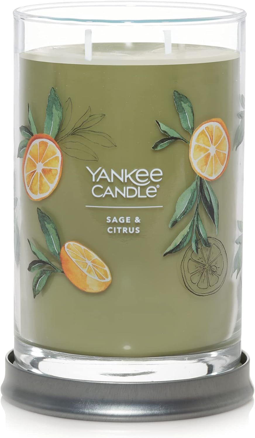 Sage & Citrus Scented, Classic 22Oz Large Jar Single Wick Candle, over 110 Hours of Burn Time, Ideal for Home Decor and Gifts