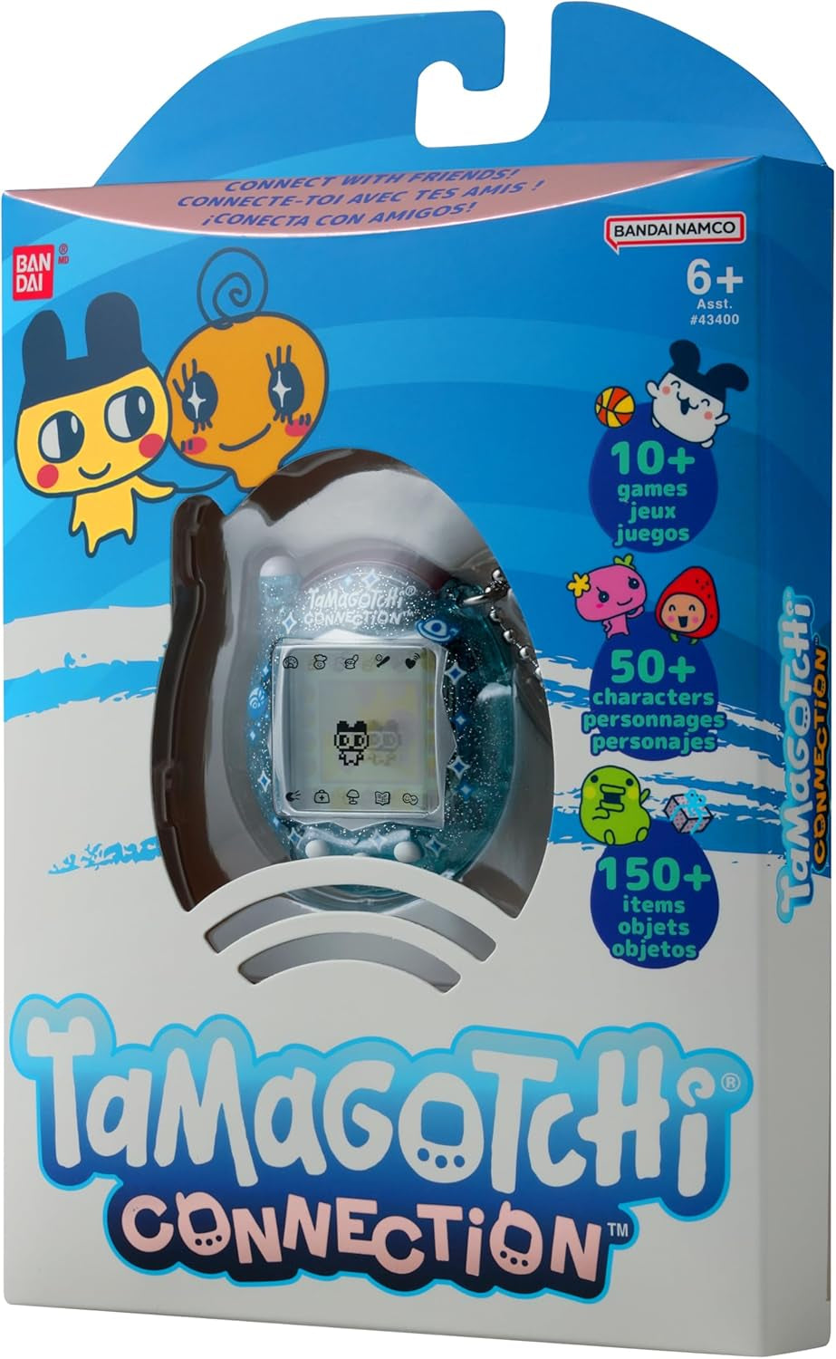 Bandai Connection Digital Pet Blue Glitter Shell Virtual Pet Electronic Toy with Infra-Red Connection for Shared Fun | Kids Toys for Girls and Boys Are Great Japanese Gifts BanUK