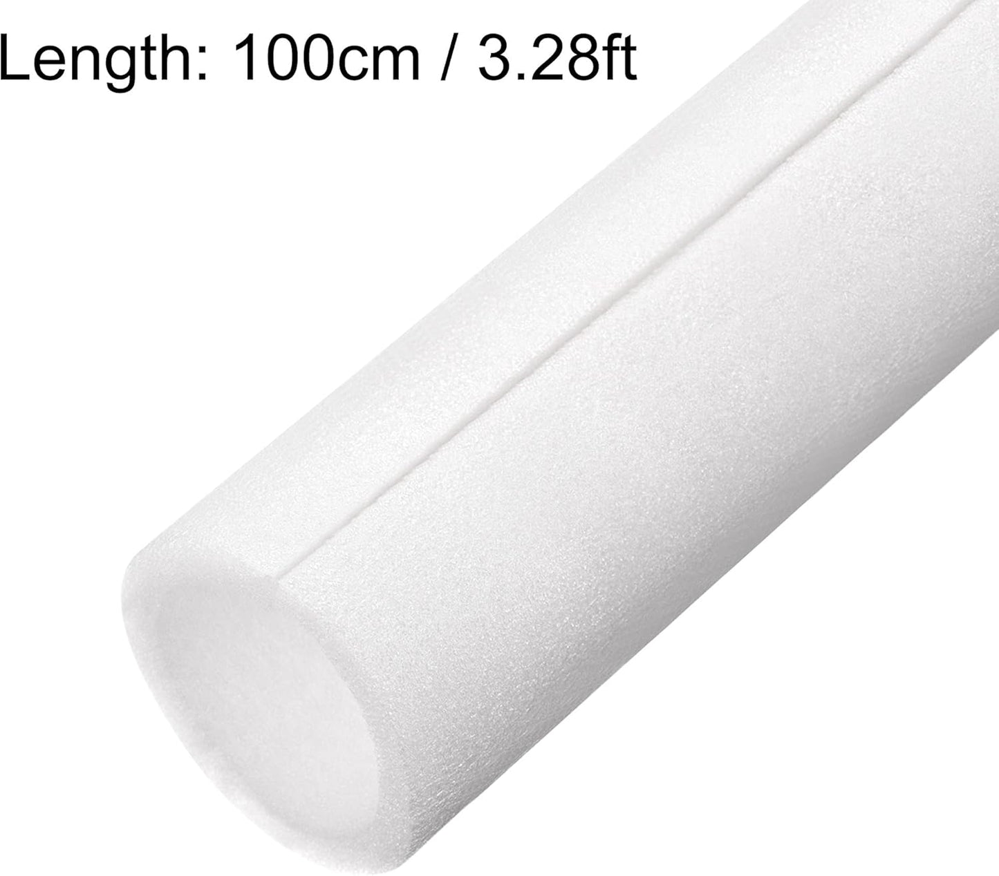Foam Tube Pipe Insulation Freeze Protection Cover 3.28 Ft Length 2.36In ID 3.14In OD Pipe Insulation Kits White 1 Pack