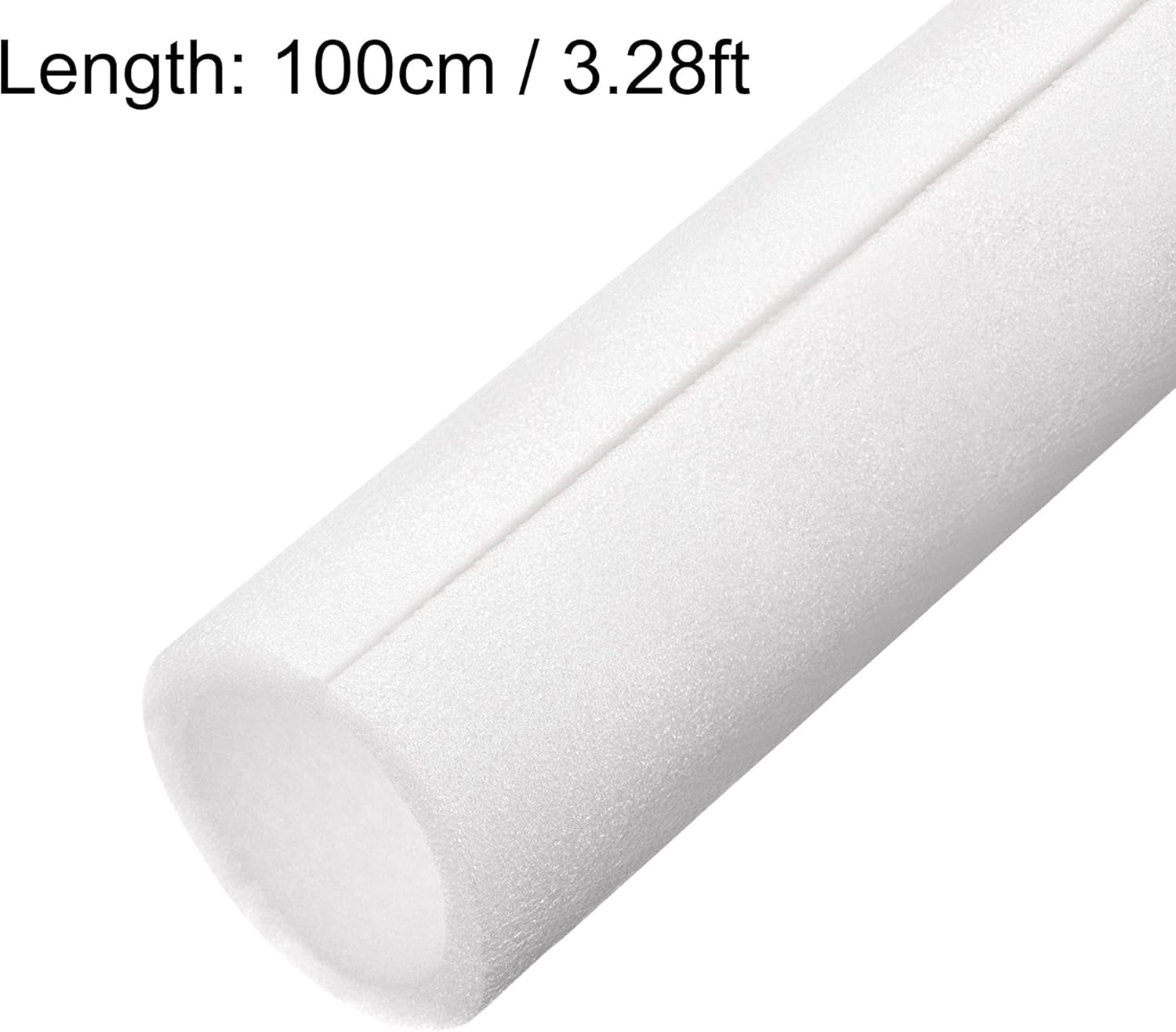 Foam Tube Pipe Insulation Freeze Protection Cover 3.28 Ft Length 2.36In ID 3.14In OD Pipe Insulation Kits White 1 Pack