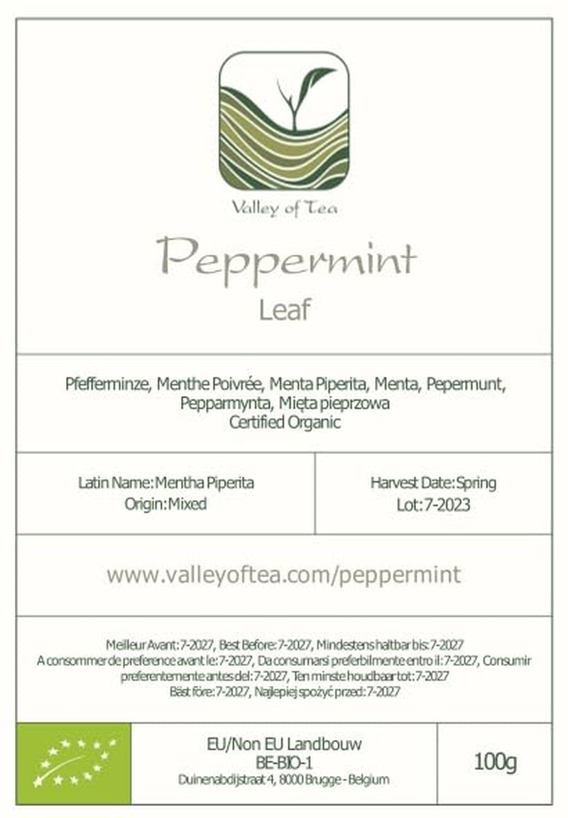 Peppermint Tea Loose Leaf Pure Organic Herbal - Dried Loose Leaf Pepper Mint - Mentha Piperita - Dried Peppermint Leaves Pepperment Leaves Peppermint Tea Leaves Pepperment Leaves Peppermint Herb TLBH