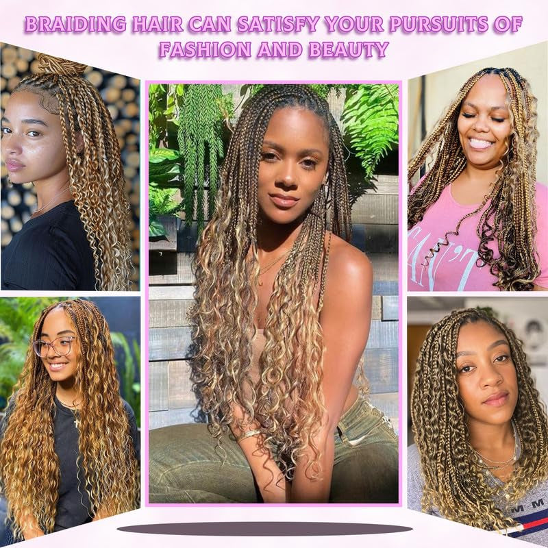 Human Braiding Hair 14Inch Water Wave Bulk Human Hair for Braiding 100G 2Bundle/Pack No Weft Human Hair Bundles for Braiding Micro Human Braiding Hair for Boho Braids(14Inch,4/27#)