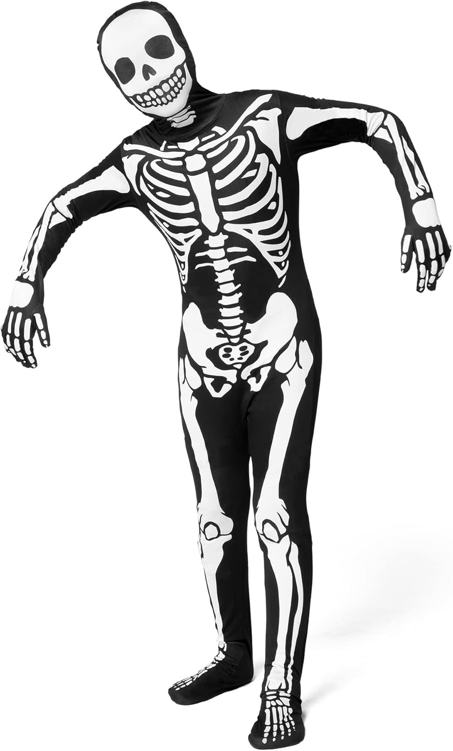 Skeleton Costume for Kids, Scary Skeleton Jumpsuit, Halloween Dress up Parties