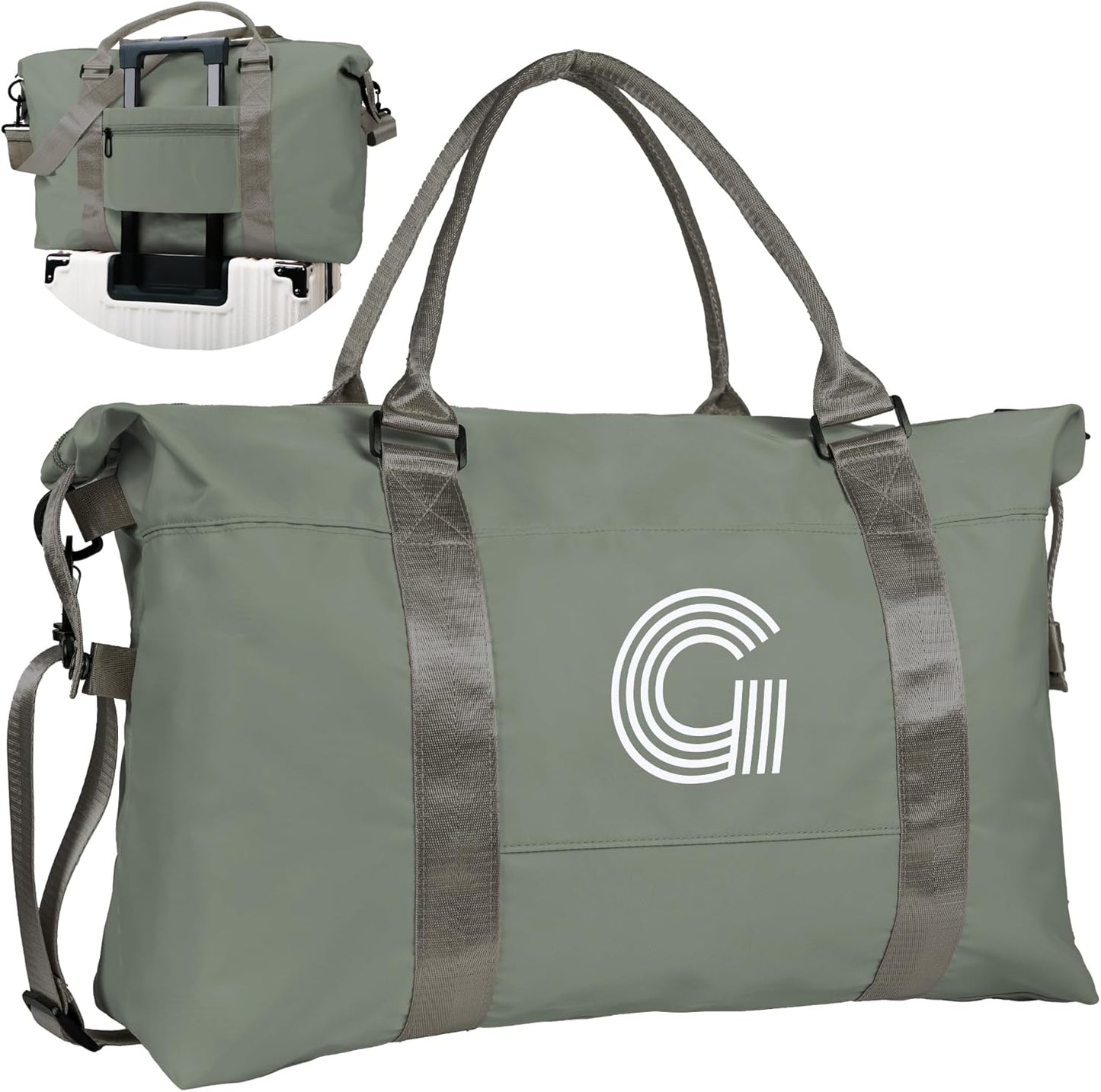 Bridesmaid Gifts, Teacher Appreciation Gift, Initial Travel Duffel Bag, Kids Duffel Bag,Personalized Weekender Bag, Birthday Gifts for Women Gifts for Teen Girls (Letter S)