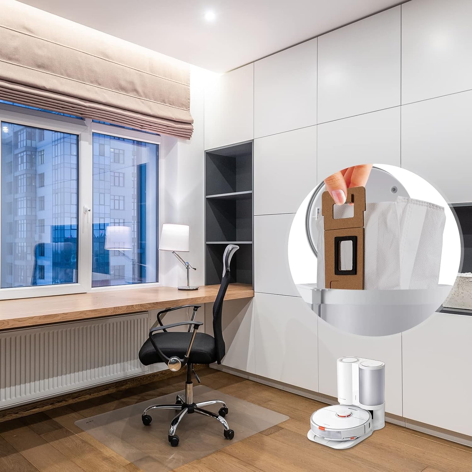 Dust Bag for Roborock S7 / S7+ Vacuum Cleaner Auto-Empty Dock, 3L Large Capacity Replacement Bag for Xiaomi Roborock S7 / S7+ Source Factory Accessory Set (8 PACK)