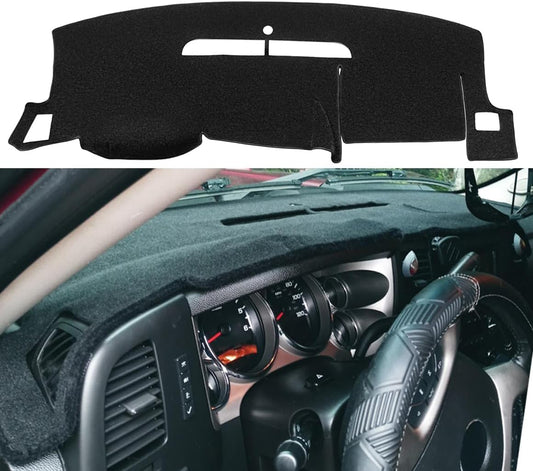 Dash Cover Custom Fit for Chevy Chevrolet Silverado 1500 LT/WT 2007-2013 2500 HD / 3500 HD 2007-2013, GMC Sierra 2007-2013 .Dashboard Cover Mat Pad Carpet (08-13, Black) Y74