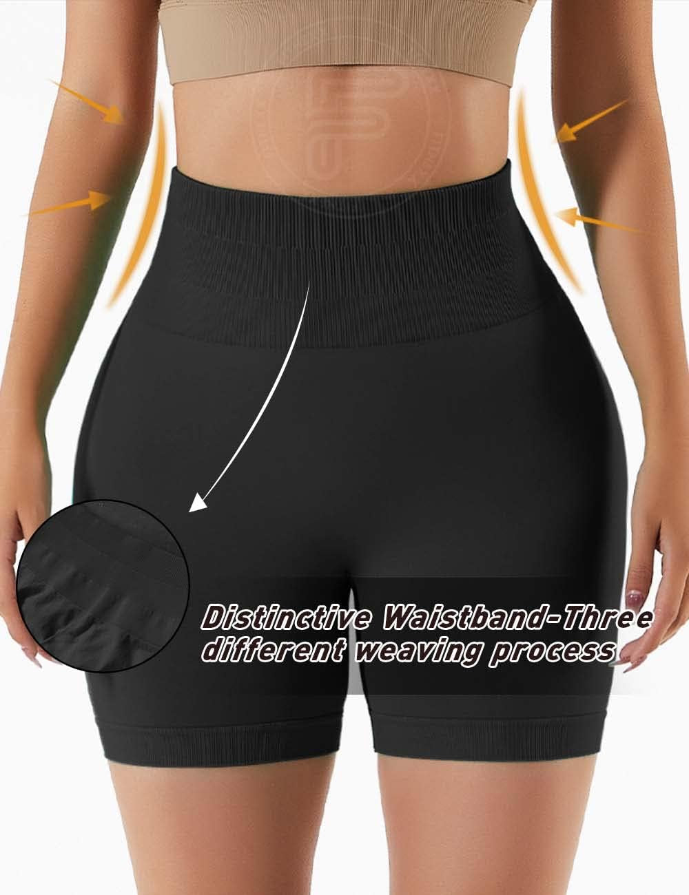FITNEXX Women'S TIK TOK High Waist Seamless Scrunch Booty Shorts Butt Lifting Yoga Brazilian Shorts