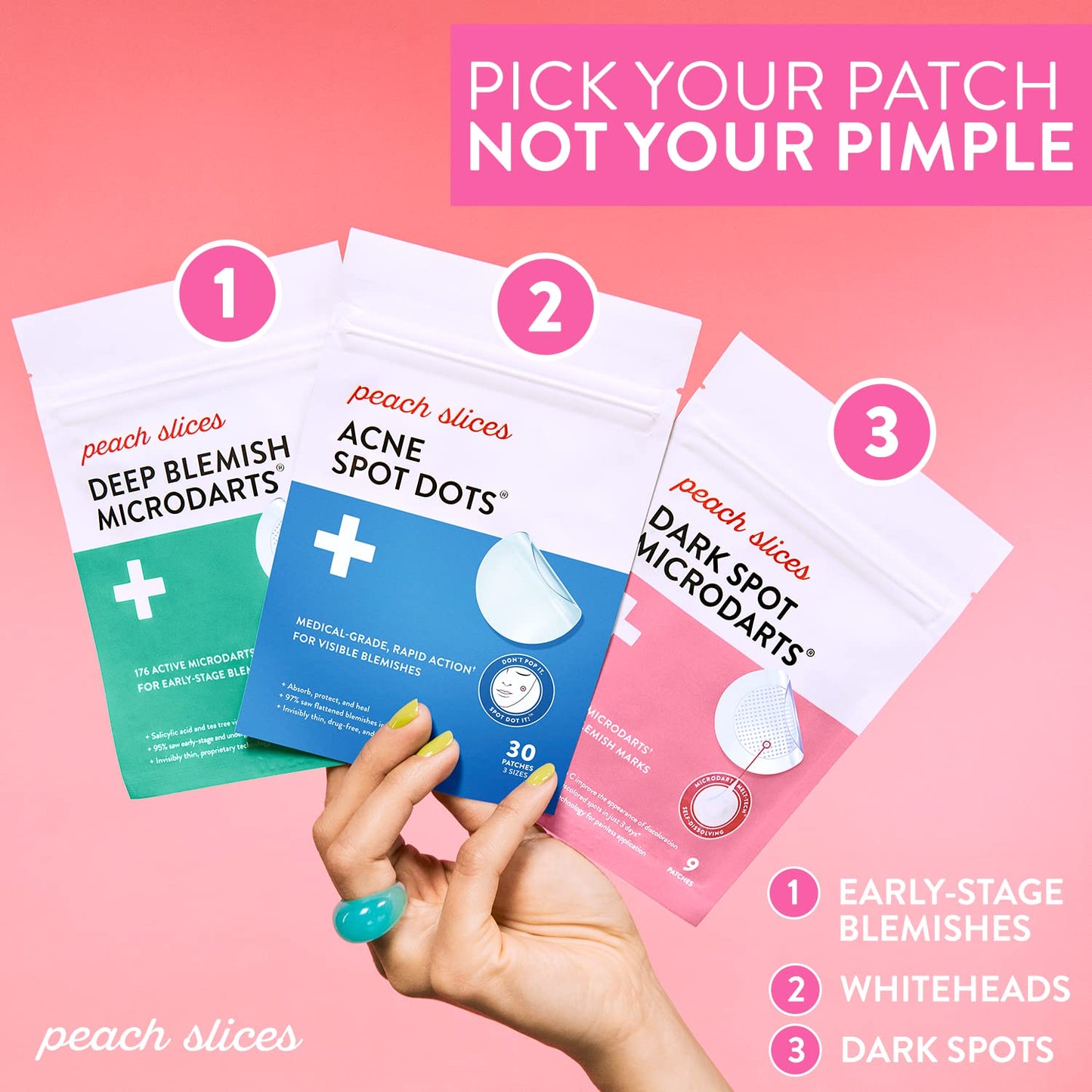 | Acne Spot Dots | Hydrocolloid Acne Patches | for Zits, Blemishes, & Breakouts | Vegan | Cruelty-Free | Pimple Patches | Facial Skin Care Products | 3 Sizes (7Mm, 10Mm, & 12Mm) | 30 Ct