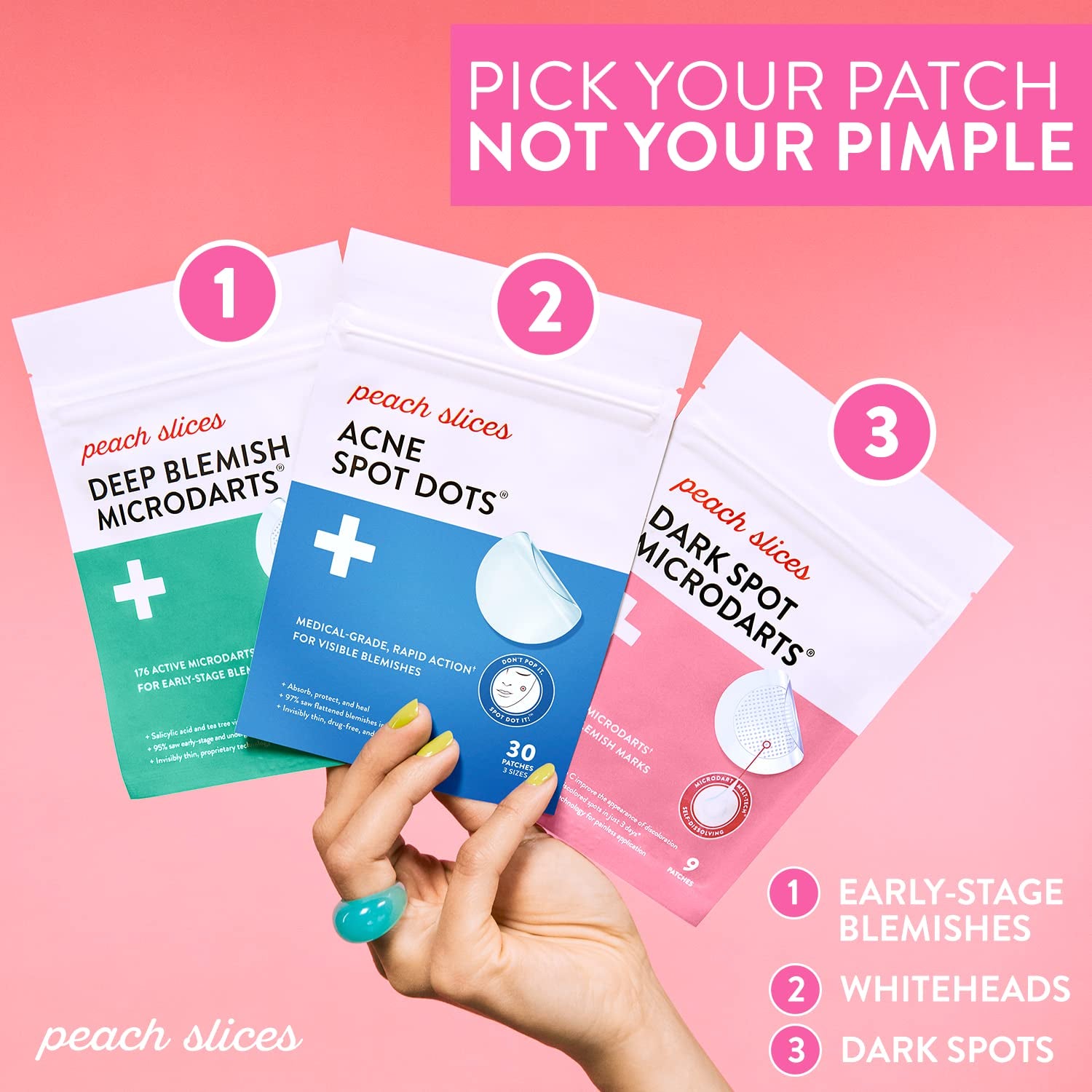 | Acne Spot Dots | Hydrocolloid Acne Patches | for Zits, Blemishes, & Breakouts | Vegan | Cruelty-Free | Pimple Patches | Facial Skin Care Products | 3 Sizes (7Mm, 10Mm, & 12Mm) | 30 Ct