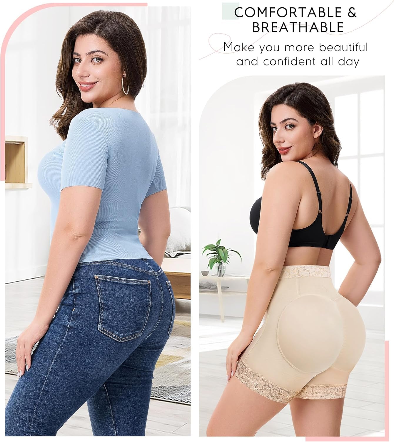 Tummy Control Panties Butt Lifting Shapewear Shorts for Women Zipper Body Shaper Shorts Thigh Slimmer Underwear
