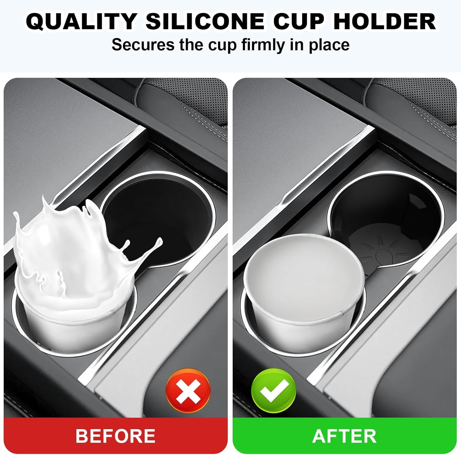 5PCS Upgraded Center Console Organizer for Tesla Model 3 Highland 2024 Accessories [Smooth Sliding] Armrest Organizer Tray Push Button Hidden Storage Box Cup Holder Webcam Cover, Black