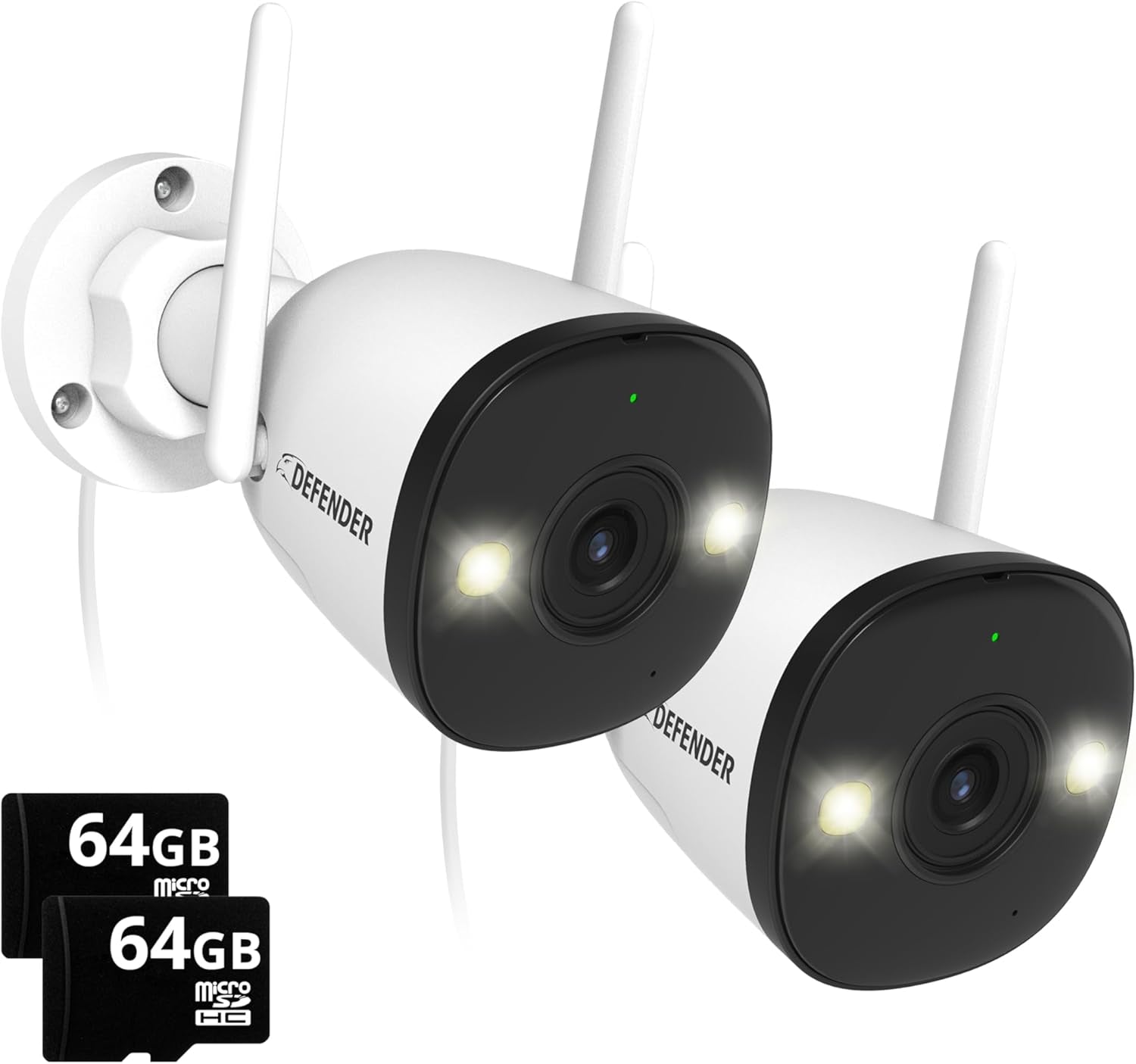 AI Powered Guard Pro 4K 8MP Wifi 6, Plug & Play Outdoor Home Security Camera, Smart AI Human/Vehicle Detection, Bluetooth, Color Night Vision, Two-Way Talk, IP67 Rated, 2 Pack