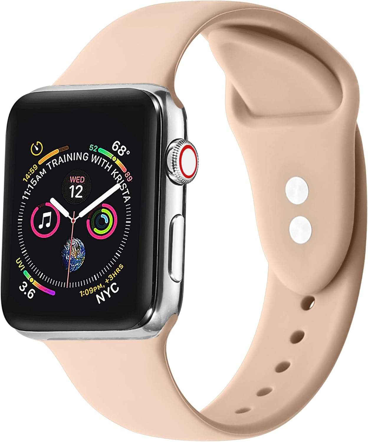 Compatible with Apple Watch Band 38Mm 40Mm 41Mm 42Mm 44Mm 45Mm,Women Mens Soft Cute Silicone Sport Iwatch Band Strap for Apple Watch Series 8/7/6/5/4/3/2/1/SE