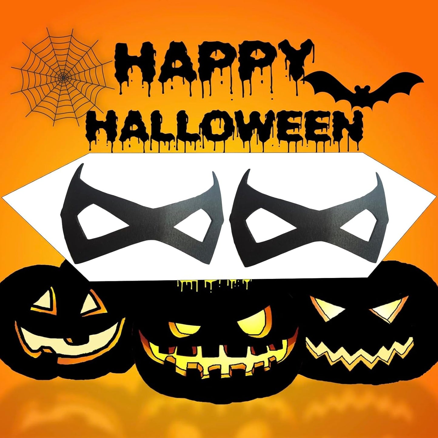 Black Eye Mask,2 Pack,Half Face,Bandit Eyemask for Halloween,Festival,Carnival,Fancy Dress Robber Costume Party