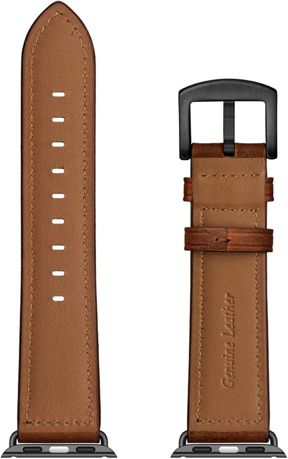 Leather Band Compatible with Apple Watch Vintage Classical Bands Dark Brown Replacement Strap for Iwatch Series 9 8 7 45Mm Series 6 SE 5 4 3 2 1 Nike Space Black Grey 42Mm 44Mm Men Women